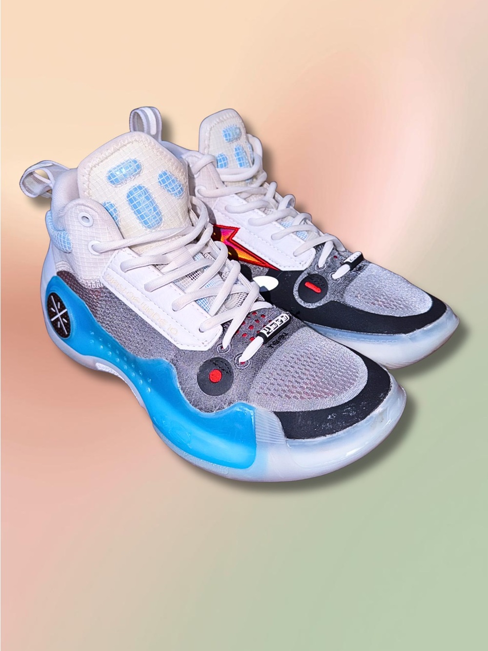 Li-Ning Way of Wade 10 Miami 305 Basketball Shoes White Blue Red Men’s Size 6